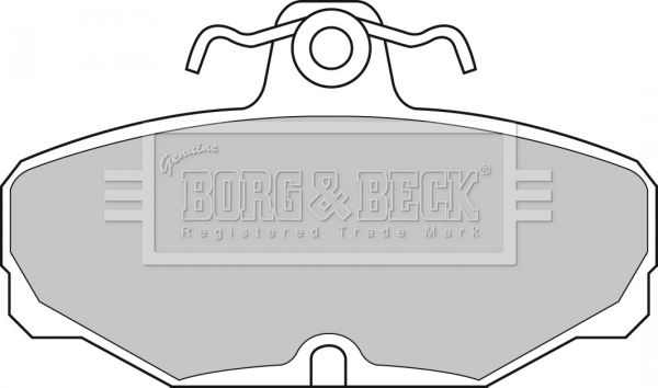 BORG & BECK stabdžių trinkelių rinkinys, diskinis stabdys BBP1302